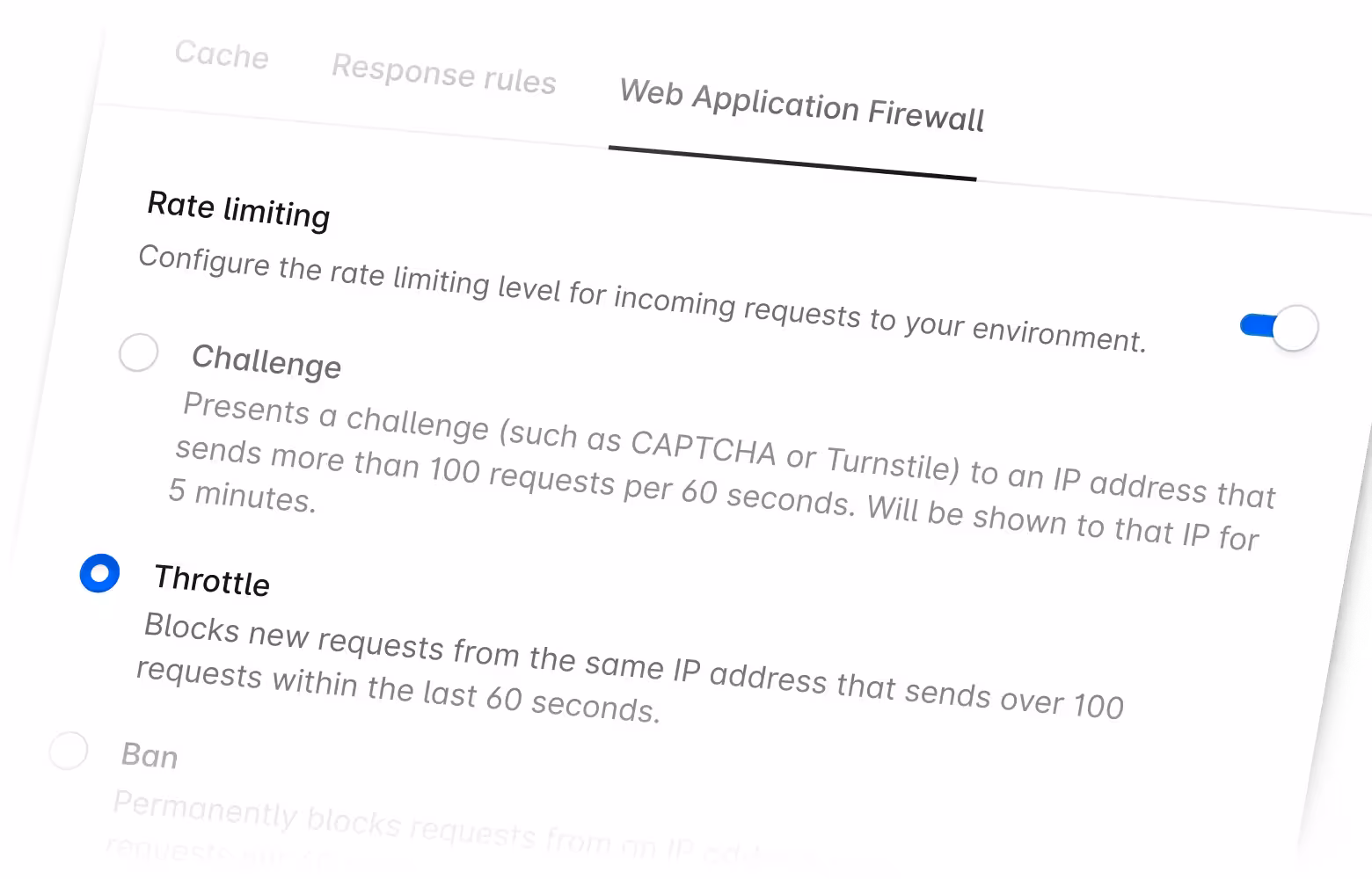 Rate limiting illustration